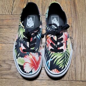Vans Women Black Floral Sneakers